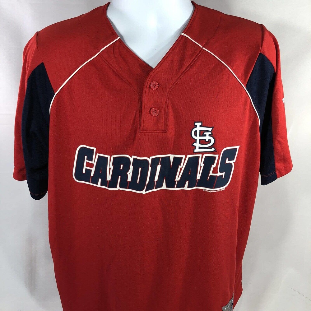 St Louis Cardinals Jersey Short Sleeve Shirt Red Baseball MLB Large VF Imagewear